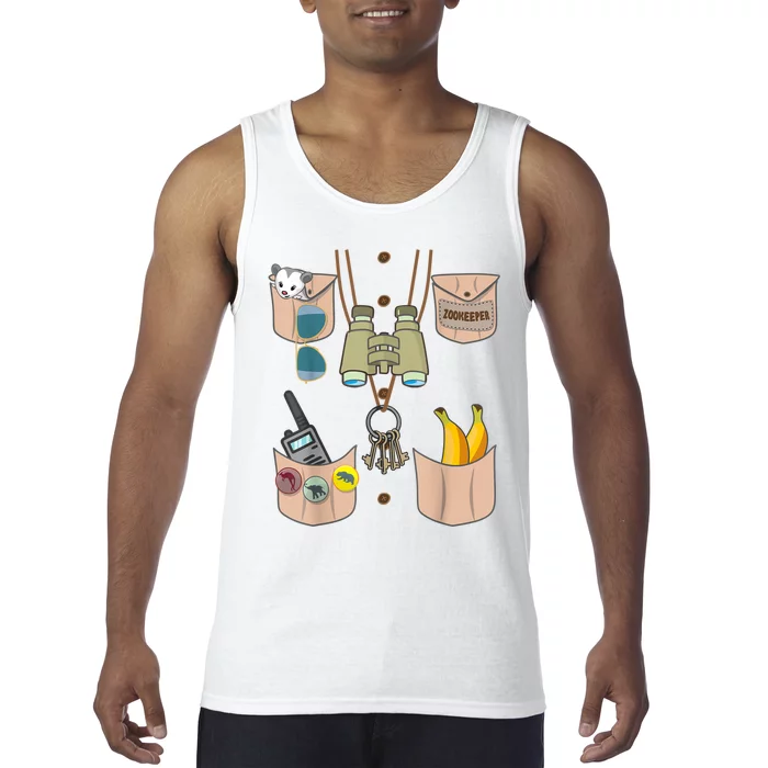 Zoo Keeper Costume Funny Halloween Boy Girls Zookeeper Tank Top