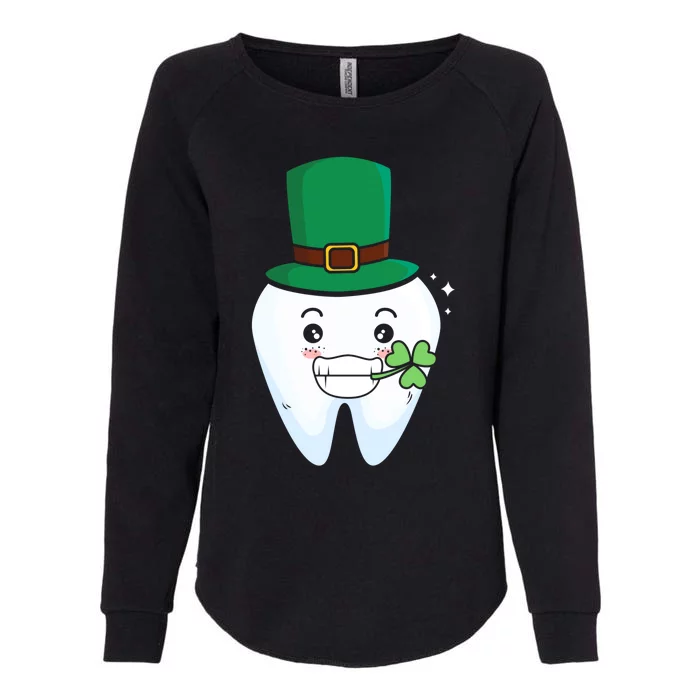 Zahn Kobold Clover Leaf St Patrick's Day Dentist Meaningful Gift Womens California Wash Sweatshirt