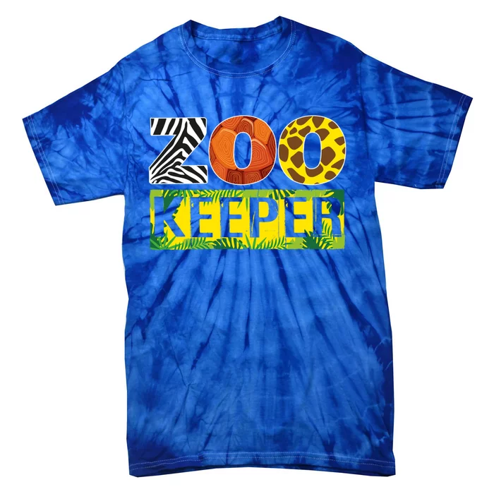 Zoo Keeper Costume Adult Halloween Party Safari Zookeeper Funny Gift Tie-Dye T-Shirt