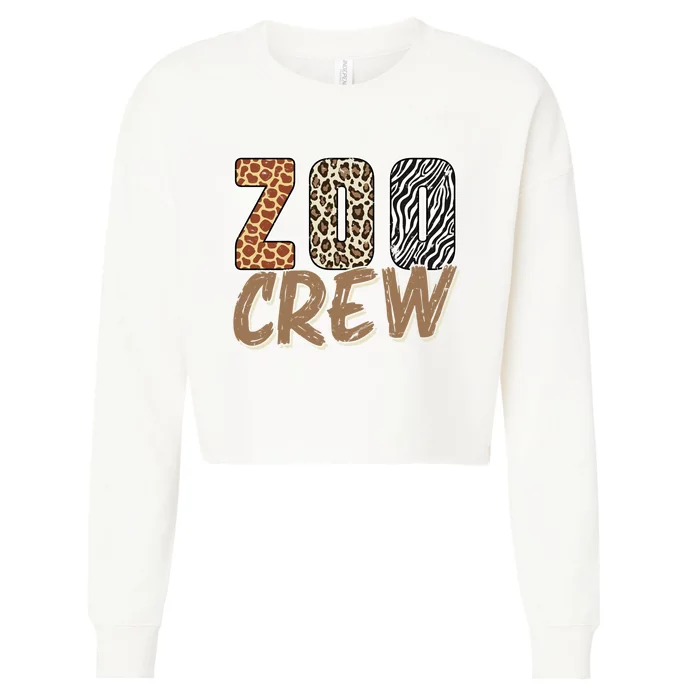 Zoo Keeper Crew Funny Gift Cropped Pullover Crew