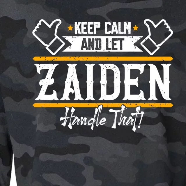 Zaiden Keep Calm And Let Zaiden Handle That Gift Cropped Pullover Crew