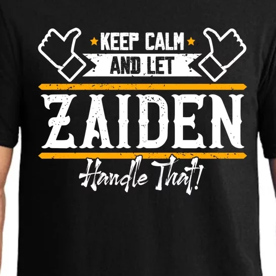 Zaiden Keep Calm And Let Zaiden Handle That Gift Pajama Set