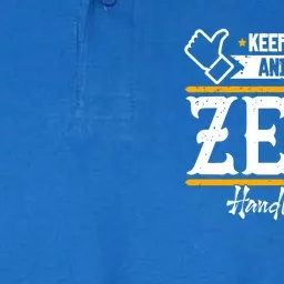 Zeke Keep Calm And Let Zeke Handle That Gift Softstyle Adult Sport Polo