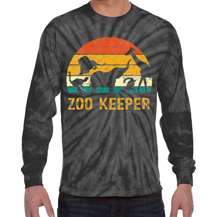 Zoo Keeper Funny Halloween Costume Tie-Dye Long Sleeve Shirt