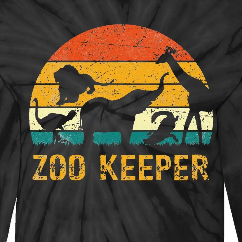 Zoo Keeper Funny Halloween Costume Tie-Dye Long Sleeve Shirt