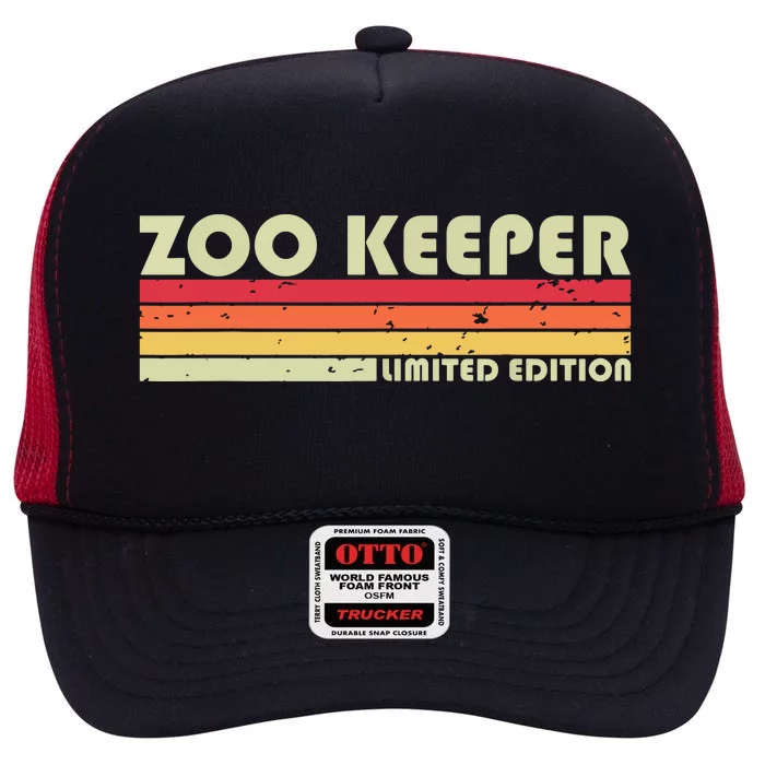 ZOO KEEPER Funny Job Title Profession Birthday Worker Idea High Crown Mesh Trucker Hat