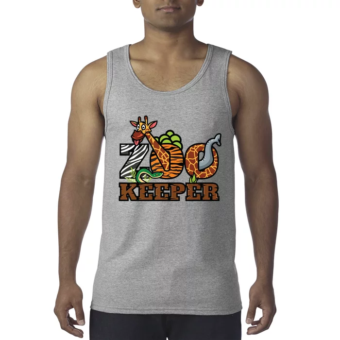 Zoo Keeper Funny Jungle Safari Animal Lover Gift Men Women Tank Top