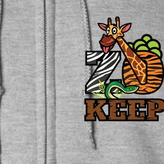 Zoo Keeper Funny Jungle Safari Animal Lover Gift Men Women Full Zip Hoodie