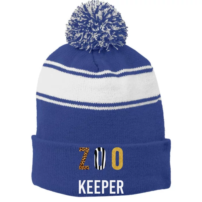 Zoo Keeper Halloween Stripe Pom Pom Beanie