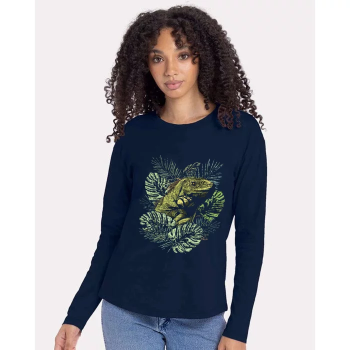 Zoo Keeper Lizard Lover Gift Iguana Womens Cotton Relaxed Long Sleeve T-Shirt