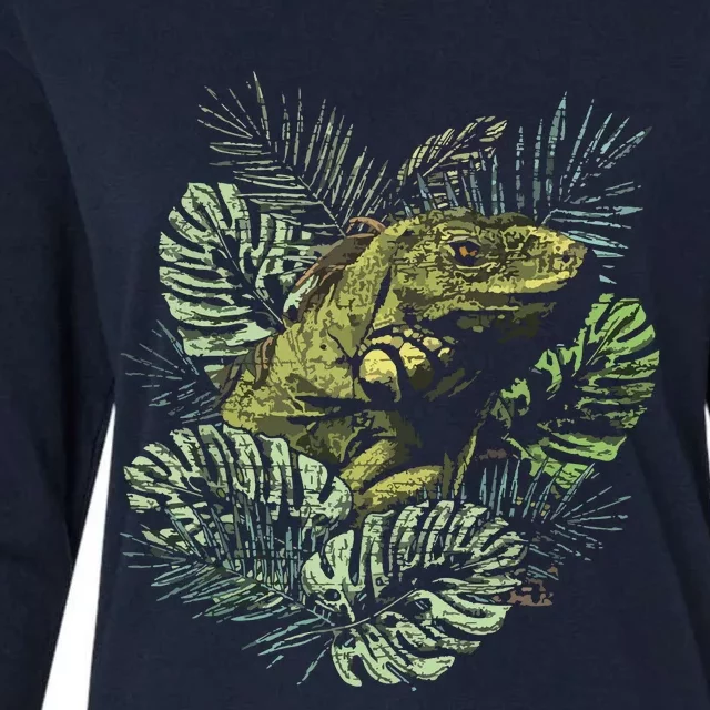 Zoo Keeper Lizard Lover Gift Iguana Womens Cotton Relaxed Long Sleeve T-Shirt