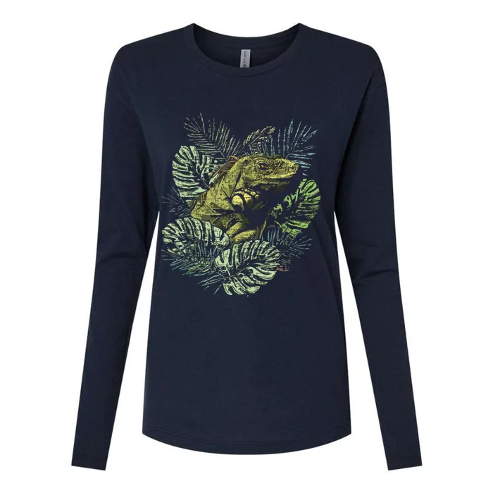 Zoo Keeper Lizard Lover Gift Iguana Womens Cotton Relaxed Long Sleeve T-Shirt