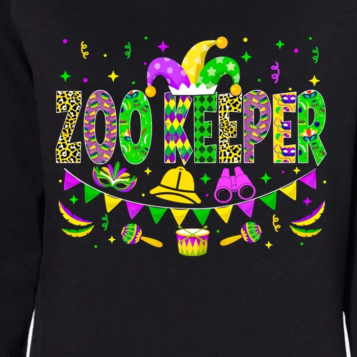 Zoo Keeper Lover Funny Mardi Gras Carnival Party Cute Gift Womens California Wash Sweatshirt