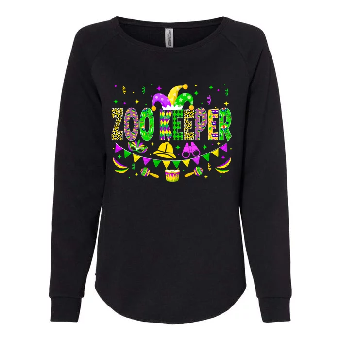 Zoo Keeper Lover Funny Mardi Gras Carnival Party Cute Gift Womens California Wash Sweatshirt