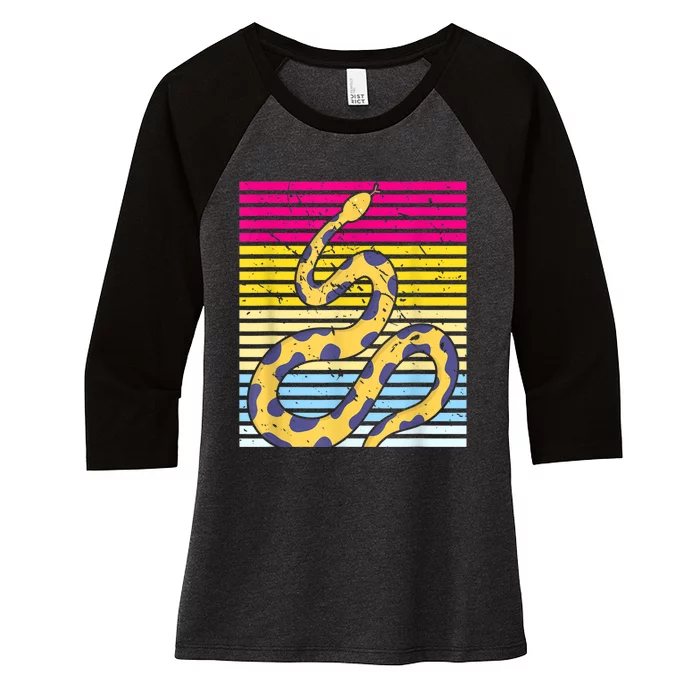 Zoo Keeper Reptile Gift Snake Women's Tri-Blend 3/4-Sleeve Raglan Shirt