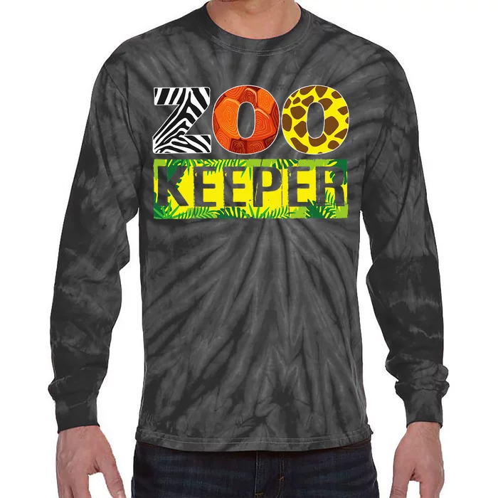 Zoo Keeper Wildlife Animal Lover Funny Gift Tie-Dye Long Sleeve Shirt