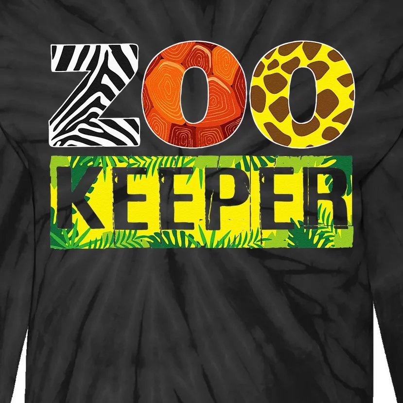 Zoo Keeper Wildlife Animal Lover Funny Gift Tie-Dye Long Sleeve Shirt