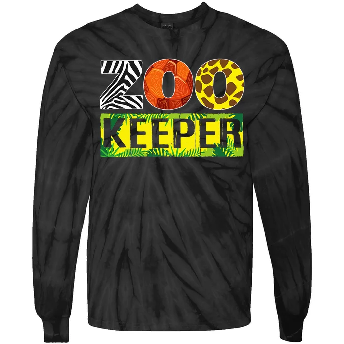 Zoo Keeper Wildlife Animal Lover Funny Gift Tie-Dye Long Sleeve Shirt