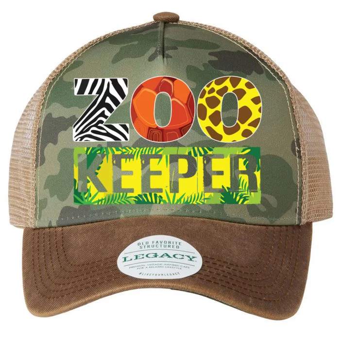 Zoo Keeper Wildlife Animal Lover Funny Gift Legacy Tie Dye Trucker Hat