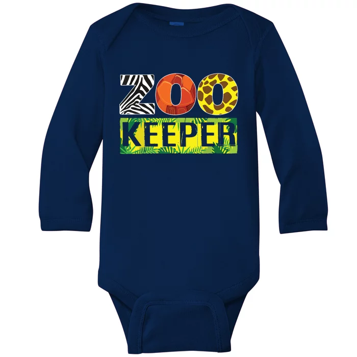 Zoo Keeper Wildlife Animal Lover Funny Gift Baby Long Sleeve Bodysuit