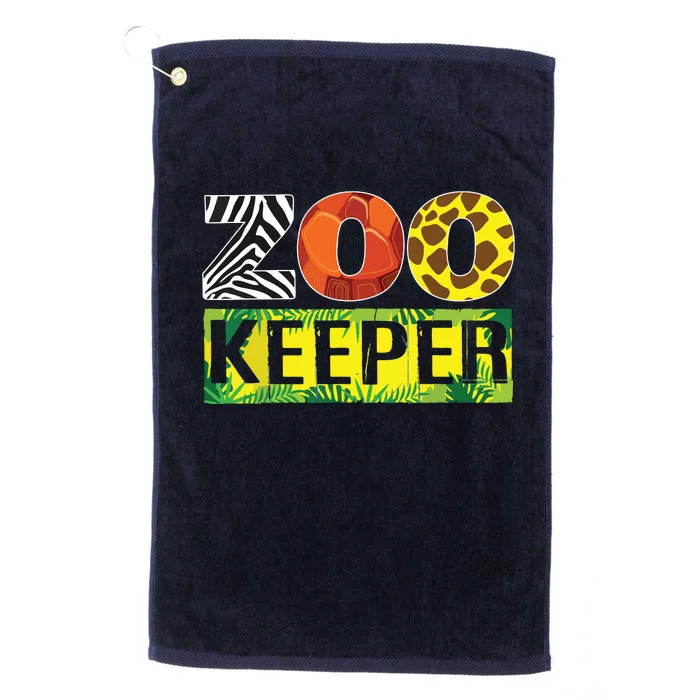 Zoo Keeper Wildlife Animal Lover Funny Gift Platinum Collection Golf Towel