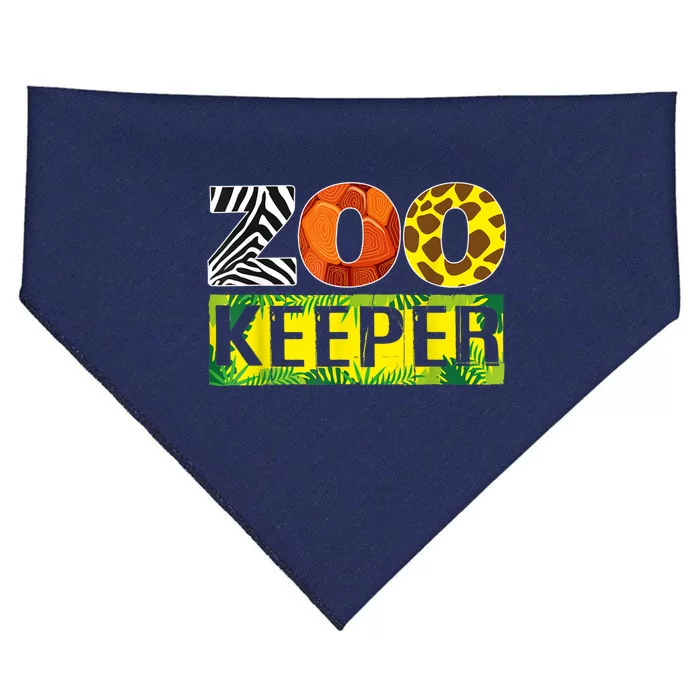 Zoo Keeper Wildlife Animal Lover Funny Gift USA-Made Doggie Bandana