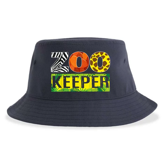 Zoo Keeper Wildlife Animal Lover Funny Gift Sustainable Bucket Hat