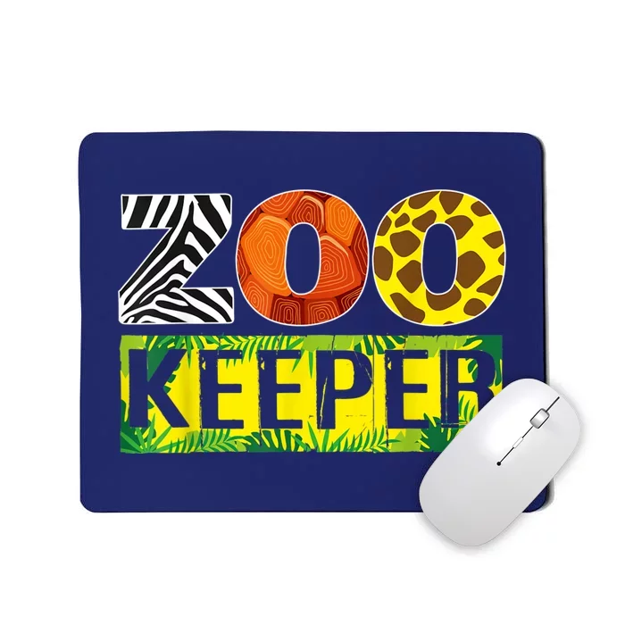 Zoo Keeper Wildlife Animal Lover Funny Gift Mousepad