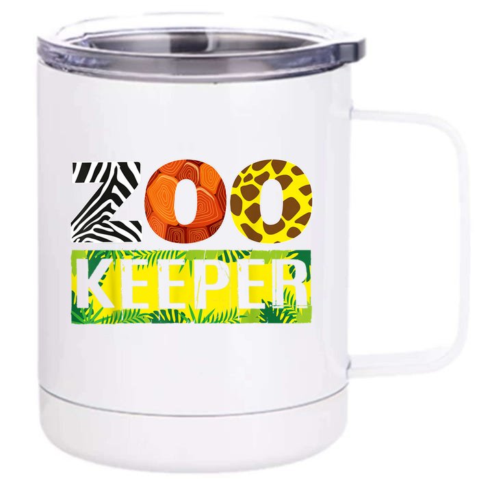 Zoo Keeper Wildlife Animal Lover Funny Gift Front & Back 12oz Stainless Steel Tumbler Cup