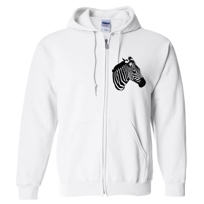 Zebra Lover Funny Zebra Full Zip Hoodie