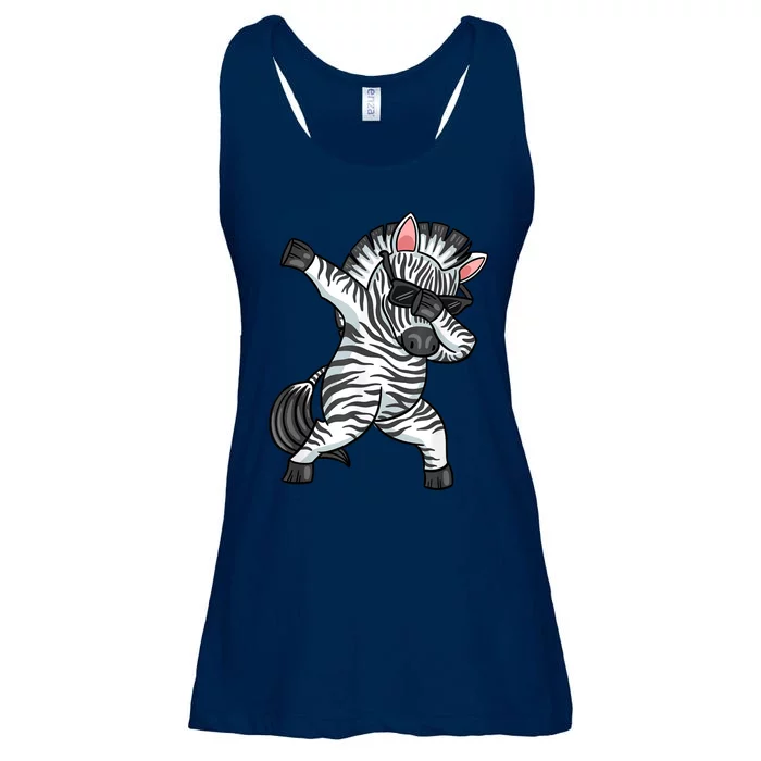 Zebra Lover Funny Zebra Dabbing Kids Zebra Zebra Ladies Essential Flowy Tank