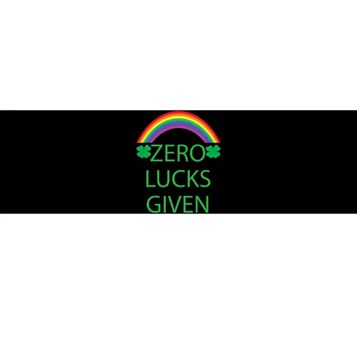 Zero Lucks Given Saint Patrick's Day Bumper Sticker