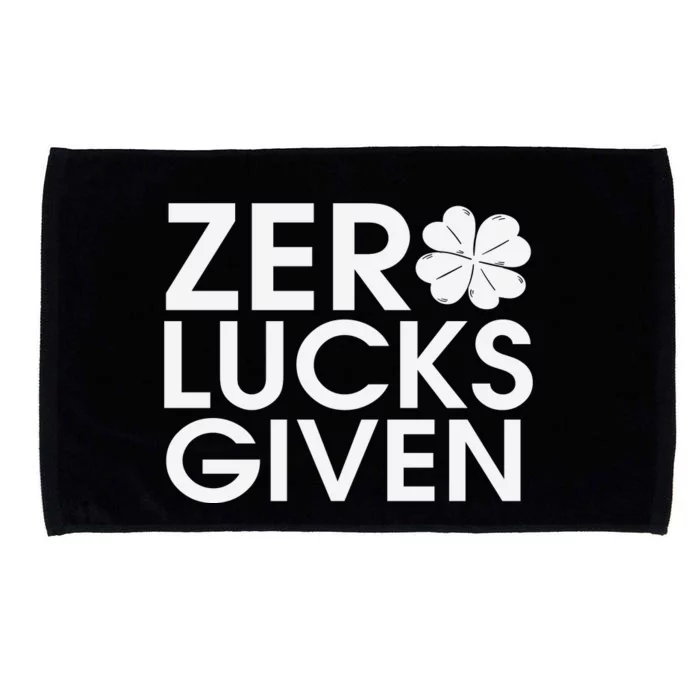 Zero Lucks Given St Patricks Day Microfiber Hand Towel