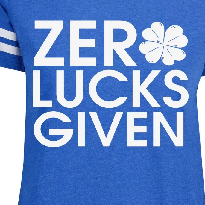 Zero Lucks Given St Patricks Day Enza Ladies Jersey Football T-Shirt