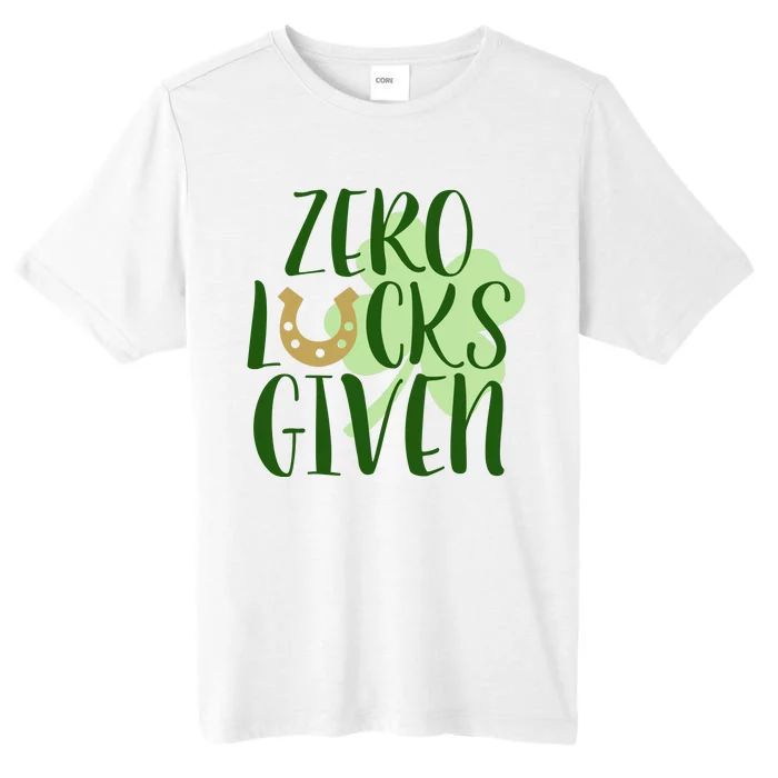 Zero Lucks Given St Patricks Day ChromaSoft Performance T-Shirt