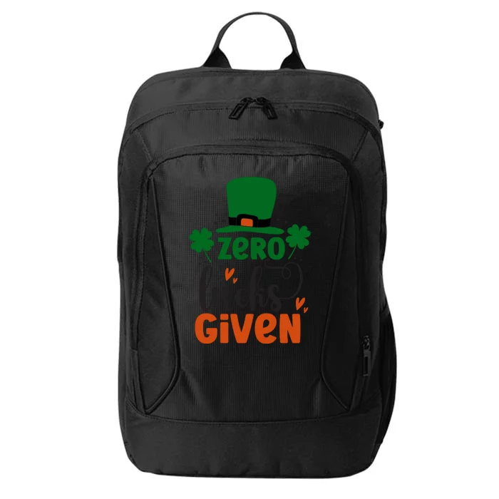 Zero Lucks Given Funny St Patricks Day City Backpack