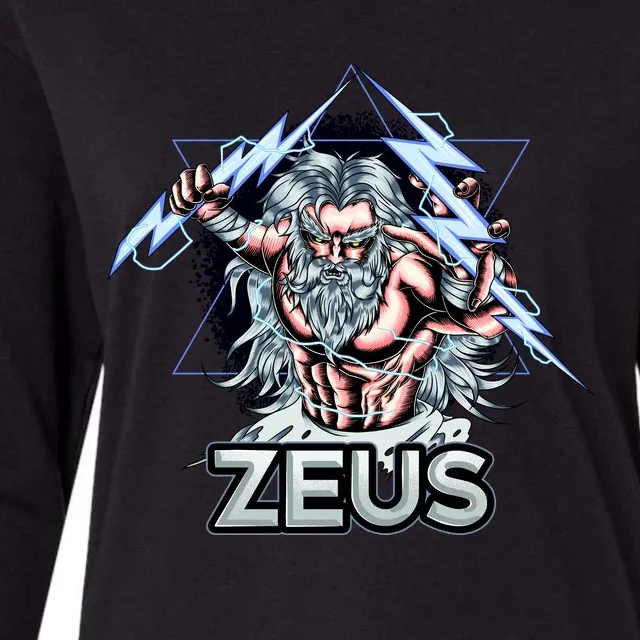 Zeus Lightning God Of The Sky Gamer Womens Cotton Relaxed Long Sleeve T-Shirt