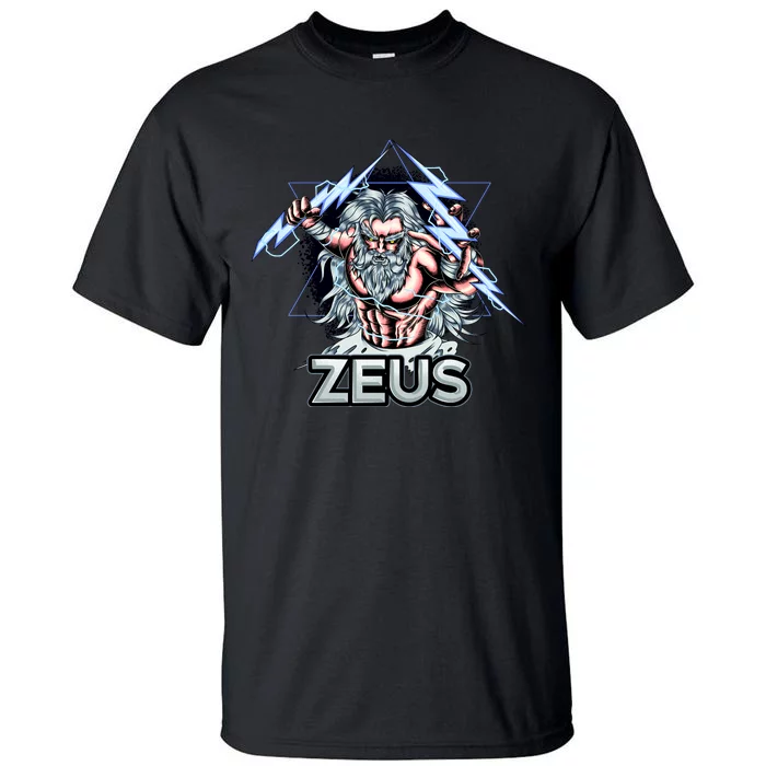 Zeus Lightning God Of The Sky Gamer Tall T-Shirt