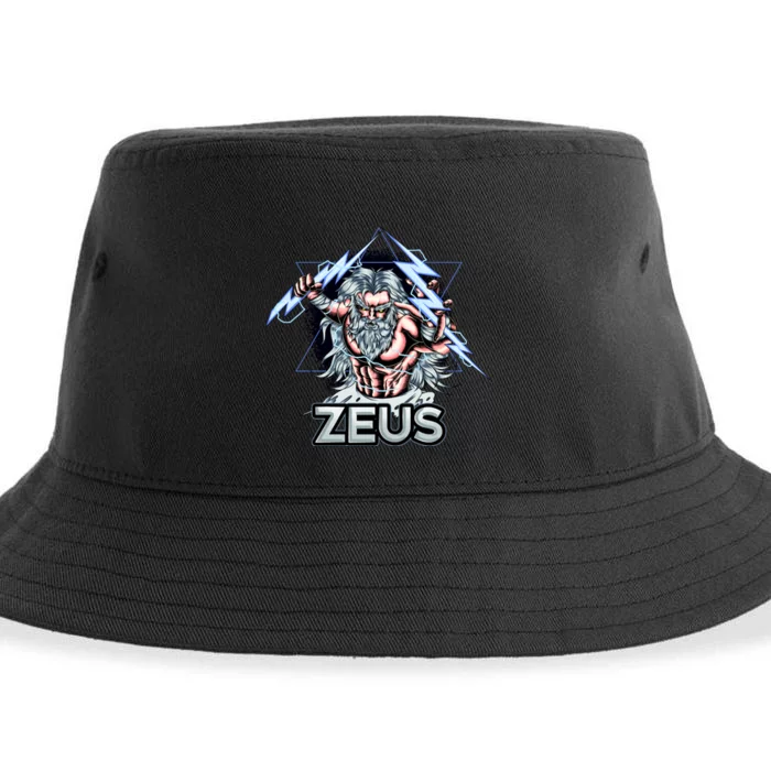 Zeus Lightning God Of The Sky Gamer Sustainable Bucket Hat