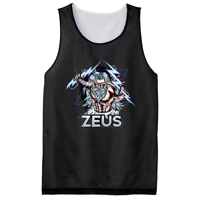 Zeus Lightning God Of The Sky Gamer Mesh Reversible Basketball Jersey Tank