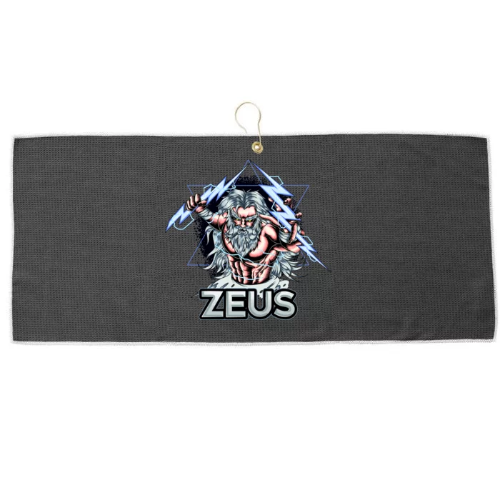 Zeus Lightning God Of The Sky Gamer Large Microfiber Waffle Golf Towel