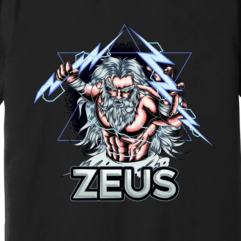 Zeus Lightning God Of The Sky Gamer Premium T-Shirt