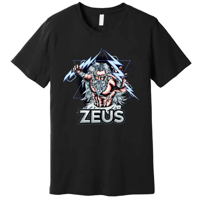 Zeus Lightning God Of The Sky Gamer Premium T-Shirt