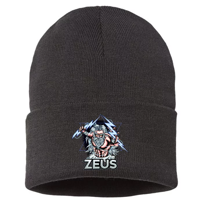 Zeus Lightning God Of The Sky Gamer Sustainable Knit Beanie