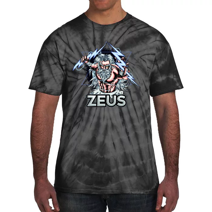 Zeus Lightning God Of The Sky Gamer Tie-Dye T-Shirt