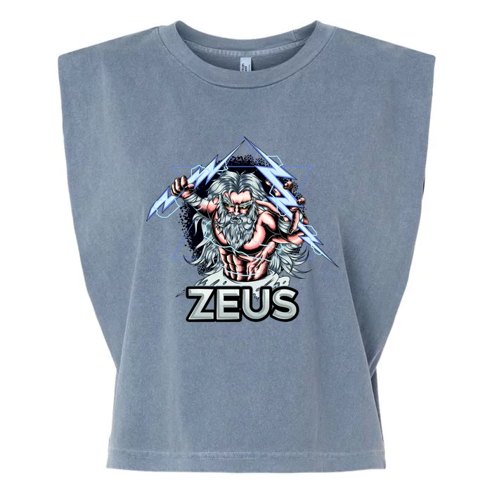 Zeus Lightning God Of The Sky Gamer Garment-Dyed Women's Muscle Tee