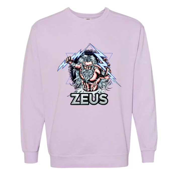 Zeus Lightning God Of The Sky Gamer Garment-Dyed Sweatshirt