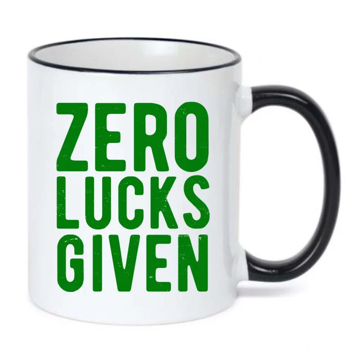 Zero Lucks Given St Patricks Day Black Color Changing Mug