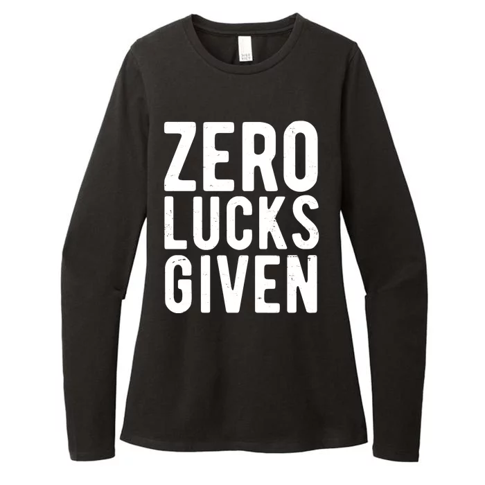 Zero Lucks Given St Patricks Day Womens CVC Long Sleeve Shirt