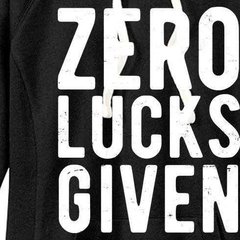 Zero Lucks Given St Patricks Day Women's Fleece Hoodie